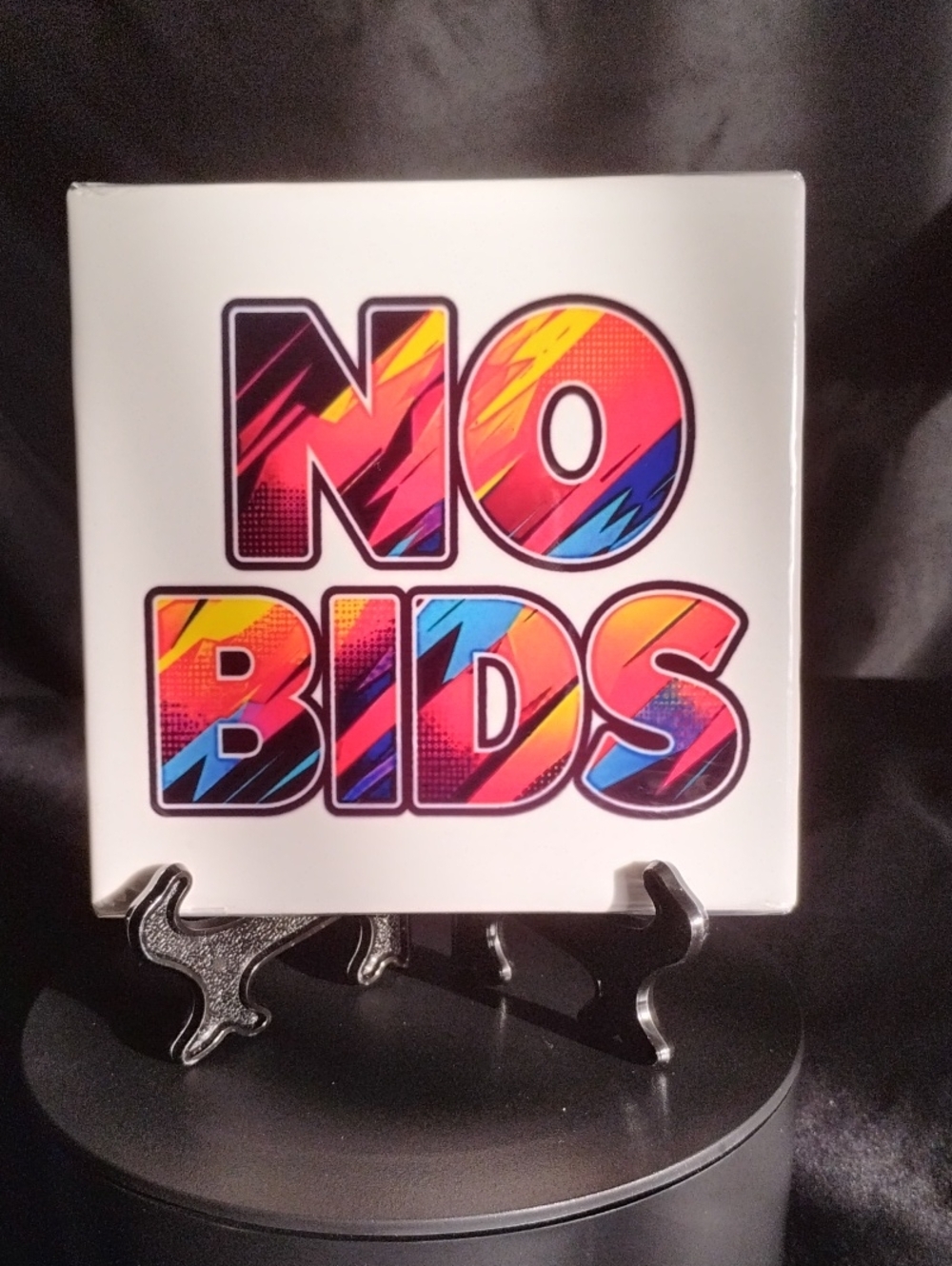 No Bids Colorful Graphic Tile